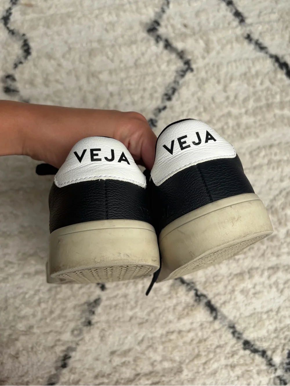 Veja Black & White Low-Top Sneakers